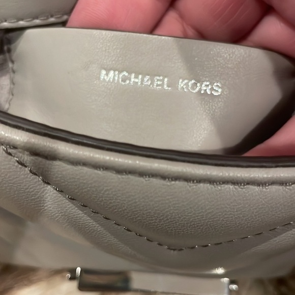 NEW NWT | Michael Kors CECE XS CHAIN CROSSBODY Gray Leather Shoulder Bag Purse - Picture 9 of 9